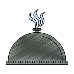 Restaurant dish dome scribble