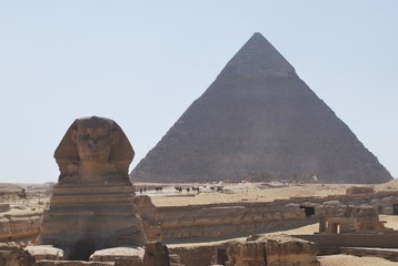 The Sphinx at the Pyramids of Giza, Cairo, Egypt