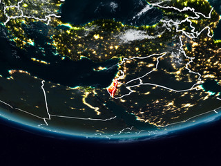 Israel during night
