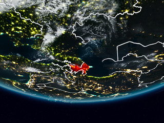 Azerbaijan during night