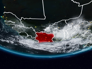 Ivory Coast during night