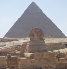 The Sphinx at the Pyramids of Giza, Cairo, Egypt