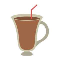 Chocolate milk glass cup