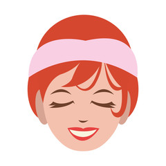 Woman face with towel