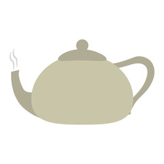 Porcelain kettle isolated