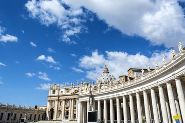 Columns in Saint Peter's Square, Vatican city