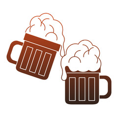 Cold beers cups red lines