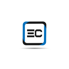 Initial Letter EC Logo Template Design