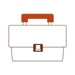 Business briefcase symbol red lines
