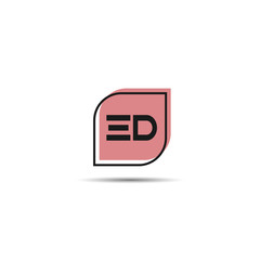 Initial Letter ED Logo Template Design