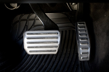 car pedals closeup