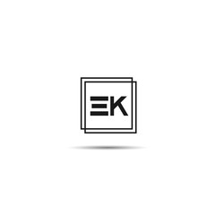 Initial Letter EK Logo Template Design