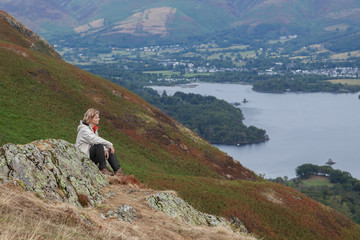 Naklejka premium View from Catbells, Lake District, England