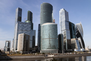 skyscrapers in moscow city