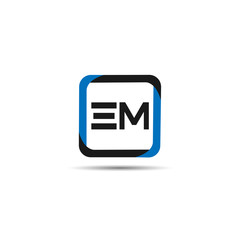 Initial Letter EM Logo Template Design