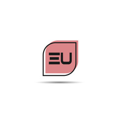 Initial Letter EU Logo Template Design