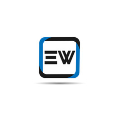 Initial Letter EW Logo Template Design