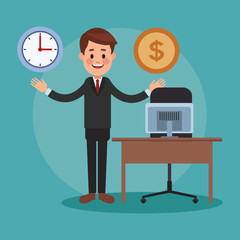 Executive businessman cartoon