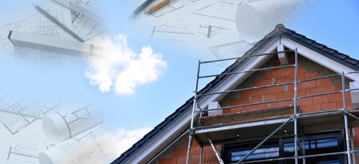 Baupläne / Architektur Banner Hintergrund
