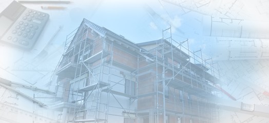 Baupläne / Architektur Banner Hintergrund