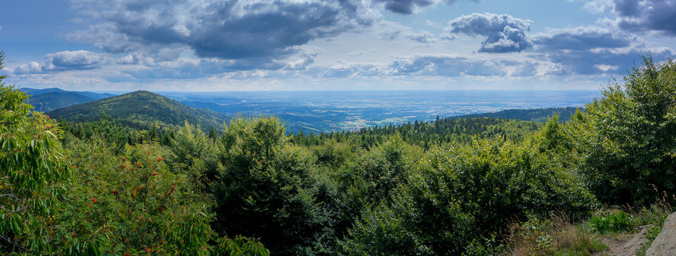Fototapeta Hirschenstein 2018-4   Aussicht Panorama vom Gipfel des Hirschensteins auf den Gäuboden