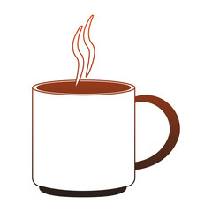 Hot coffee cup red lines