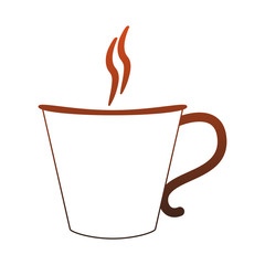 Hot coffee cup red lines