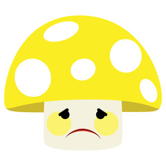 Fototapeta premium Ilustração de um cogumelo com cara