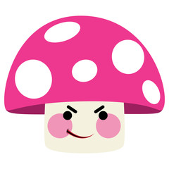 Ilustração de um cogumelo com cara