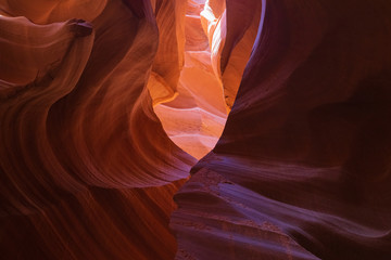Beautiful colorful textured pattern, Antelope Canyon, page, Arizona