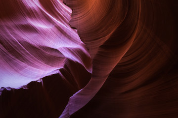 Obraz premium Beautiful colorful textured pattern, Antelope Canyon, page, Arizona