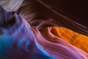 Beautiful colorful textured pattern, Antelope Canyon, page, Arizona