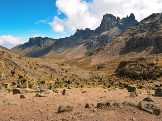 View of mountains, Mount Kenya, Kenya