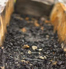 coals after barbecue