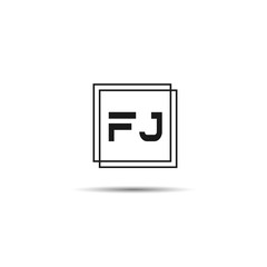 Initial Letter FJ Logo Template Design