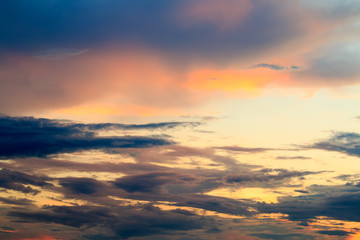 Naklejka na ściany i meble beautiful colorful sky and cloud in twilight time background