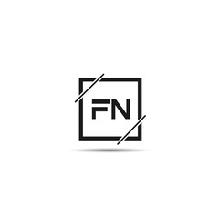 Initial Letter FN Logo Template Design