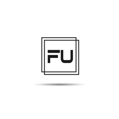 Initial Letter FU Logo Template Design