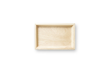 Kitchenware wooden dish isolate on white background