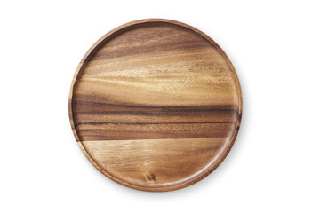 Kitchenware wooden dish isolate on white background