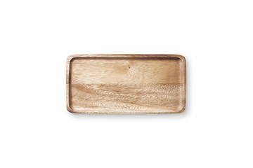 Kitchenware wooden dish isolate on white background