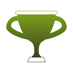 Trophy cup championship green lines