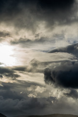 Fototapeta na wymiar wild cloudy weather