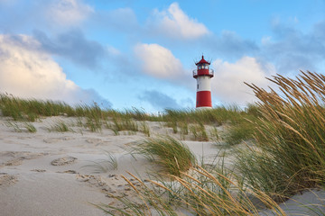 Lighthouse List-Ost on the island Sylt                        