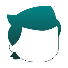 Man faceless head blue lines