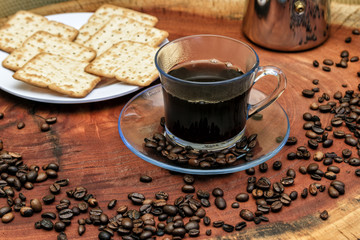 coffee served with biscuits