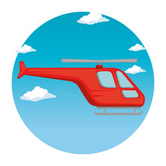 Fototapeta premium helicopter flying transport icon