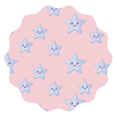 kawaii stars pattern