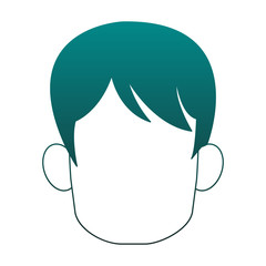 Man faceless head blue lines