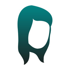 Woman faceless head blue lines